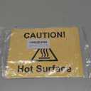 Metallic Gold "Caution Hot Surface" Sign - UV Printed Aluminum, Self-Adhesive Peel & Stick Safety Signage for Hand Dryers, Indoor/Outdoor Use, 145mm x 145mm x 0.7mm