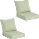 Outdoor Deep Seat Cushions Set of 2, 24x24 Inch, Sage Green