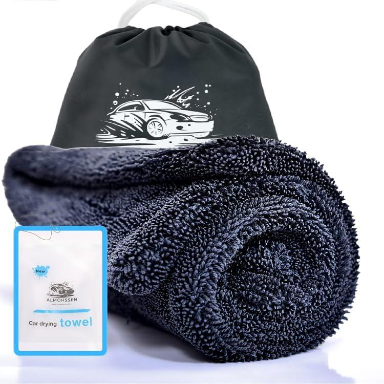 Car Drying Towel  Microfiber Car Towels 1300 GSM  Microfiber Cleaning Cloth (16" x 16") with a Stylish Protective Case  Multi-Purpose
