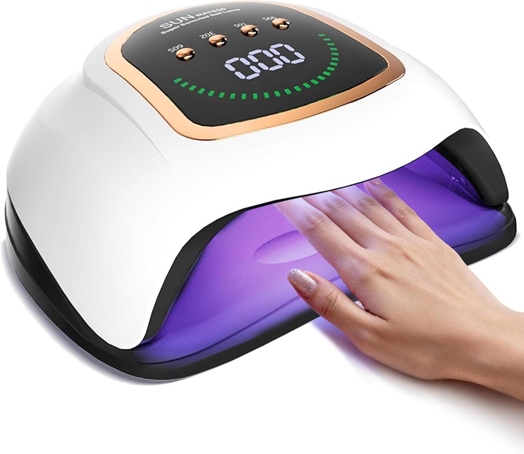 Gugusure 2025 Upgrade 200W UV Nail Lamp. Nail Dryer for Gel Polish with Auto Sensor and 4 Timer Settings, Professional Curing Lamp Light with 42 LED Beads for Salon and Home.Ideal Gift for Nail Lovers