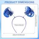 2 x Blue Ponytail Headband Book-Themed Events Hair Bands Reading Party Hair Accessories for School Festivals Costume Party Decoration Headdress Hair Hoop 1pcs