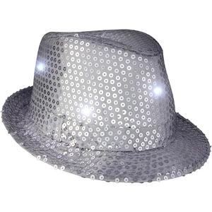 FlashingBlinkyLights Sequin Light Up LED Fedora Hat