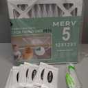 Tetra-Sole Filters : 12x12x1 MERV 5, MPR 600, Air Filter (6 Pack) - Actual Size: 11.75"x11.75"x0.75" HVAC, AC Furnace Air Filter + FREE Double-ended Vent Cleaning Brush + Wipes