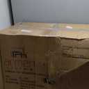 Armen Living Madrid 26" Seat Height Swivel Modern Blue Faux Leather and Brushed Stainless Steel Bar Stool for Kitchen Island Counter