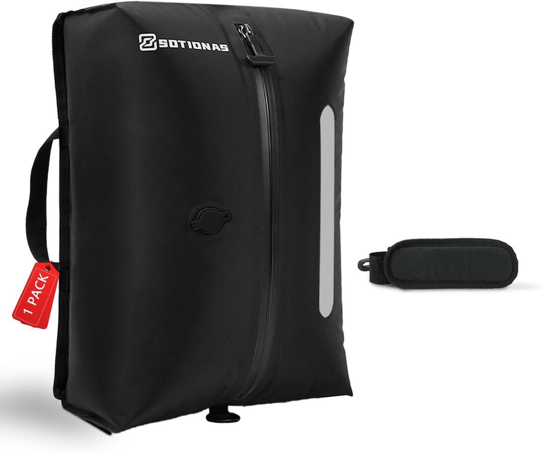 1Pack Vacuum Seal Bags For Clothing Travel | Waterproof Reusable Compression Bags with Shoulder Strap for Luggage and Suitcase, Space Saver Vacuum Seal Packing Cubes for Clothes (No Pump)