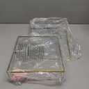 Gold Floating Picture Frame Set of 2, 10"x12" Glass Pressed Flower Picture Frames, Tabletop Standing Glass Floating Frame for 8x10 Photo Display