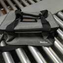 6 Cups Drink Carrier for Delivery, Reusable Cup Holder with Handle, Insulated Collapsible Drink Carrier, Adjustable Dividers, Shoulder Strap, Portable Cooler Tote Bag for Delivery, Travel, Car (Grey) 