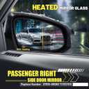 Passenger Side Power Door Mirror Compatible with Toyota RAV4 2013 2014 2015, With Heated Turn Signal Light, Manual Folding Black 7 Pin, Right 7 Pin