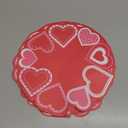 50 Pcs Valentines Round Red Heart Place Mats Pink Disposable Paper Table Mats Bulk Seasonal Valentine Decor for Valentines Anniversary Marriage Proposals Home Party Dining, 12.9 Inch