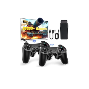 Retro Gaming Console, Retro Game Console, Wireless Retro Game Console, Plug & Play Video TV with 25000+ Built-in Games, 4K HDMI Output, and 2.4GHz Wireless Controller, 9 Classic Emulators, Black