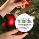 4 x Friendship Gifts for Women Friends - BFF Christmas Ornaments & Decorations - Ceramic Ornaments