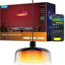 Govee Pendant Light for Kitchen Island, Three-Layer RGBIC Smart Lighting, Matter Compatible, 1300LM 2700K-6500K Dimmable Black Hanging Light Fixture Works with Alexa, Adjustable Height for Dining Room