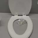 Mayfair Cassel Slow Close Toilet Seat, Easy Clean, Non Slip Premium Wood Seat, Easy Install, Made in USA, Elongated, White