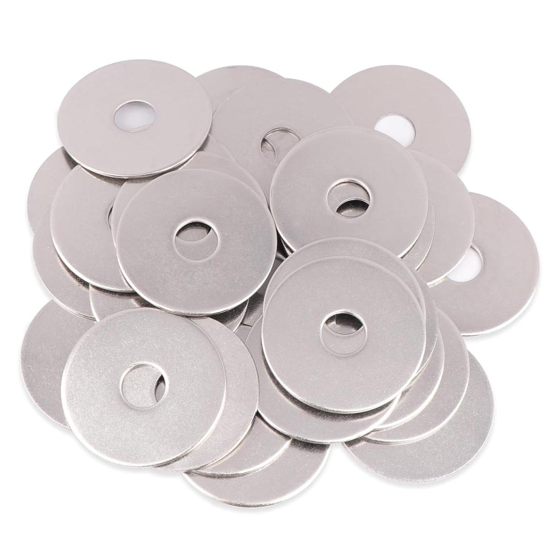 3/8" Fender Washers 304 Stainless Steel Flat Washers Universal Metal Washers (3/8" x 1-1/2" 30PCS)