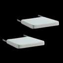 Chair Cushion for Dining Chairs with Ties Non Slip Memory Foam Kitchen Room Chair Pads 2 Pack 17x16 Inch, Beige