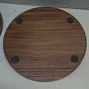 Round Small Side Table, Adjustable-Height Drink Table, Pedestal Martini Stand, Weighted Base Cocktail Table Accent Nightstand for Living Room, Bedroom, Bathroom, Office, Walnut (11.8"D x 11.8"W x 30"H)