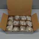 Jenaai 12 Pcs 2.36 Inch Champagne Glass Christmas Ball Ornaments Vintage Christmas Tree Decorations Mercury Glass Hanging Ornaments for Holiday Xmas Trees Party Garland DIY Craft Supplies, 6 Style