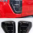Savadicar 2-Piece Smoked Black Taillight Cover for 2021-Present Ford F150, Smoke Tail Lamp Overlay, Exterior Styling Upgrade Accessories