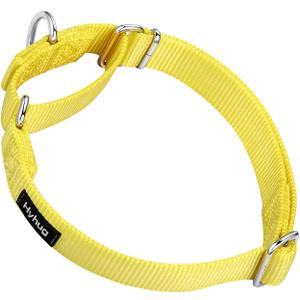 Hyhug Martingale Collar for Dogs Large Yellow |Escape - Proof Heavy Duty Nylon Durable No Pull, Ideal for Training & Daily Walks, Large