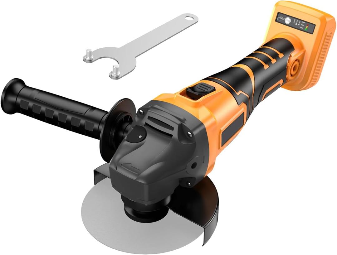 Cordless Angle Grinder for Dewalt 20V Battery, 3 Speed Adjustable Brushless Grinder with Up to 8500 RPM, 5/8''-11 Spindle Portable Grinder for 4-1/2'' Wheels for Cutting, Grinding(NO Battery)