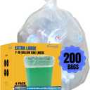 7-10 Gallon Clear Garbage Bags Medium Kitchen Trash Bags Large Plastic Wastebasket Trash Can Liners for Home and Office Bins, 200 Count (Fits 7 Gallon, 8 Gallon, 9 Gallon and 10 Gallon Bins) (200 Count (Pack of 1))