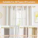 TONIAL Gold Curtain Rods 32 to 58 Inch(2.6 to 4.8 ft), Adjustable Splicing Window Curtains rod, 3/4 Drapery Rods for Windows 20 to 53 Inch, Decorative Single Rod with Modern Cap Finial