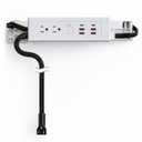 Drawer Outlet Kit USB C PD20W Fast Charging Station USB Power Cabinet Plug Charging Strip Recessed Vanity Table Box Desk Nightstand Mount Organizer, 14 AWG Power Cable for Kitchen Bedroom, White