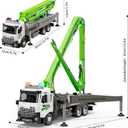 Cement Concrete Pump Truck Toy - Extendable Concrete Boom Pump Construction Trucks Site Playset Building Water Spray Todder Kids Age 3 4 5 6 7 8 Year Old Boy Birthday Christmas Vehicles Education Gift