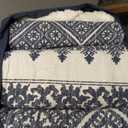Ink+Ivy King Duvet Cover Set, Chic Chevron Chenille Tufting Accent, Boho Duvet King Set, All Season, Lightweight Cotton Duvet King Set Bedding Cover, 2 Shams, Mila, King/Cal King Navy 3 Piece