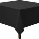Gee Di Moda Square Tablecloth - 85 x 85 Inch Black Table Cloth for Large Square or Round Tables - Heavy Duty Washable Fabric - for Buffet Table, Holiday Party, Dinner, Wedding & Baby Shower