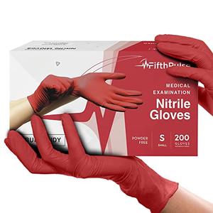 Light Burgundy Nitrile Disposable Gloves - 200 Count - 3 Mil Nitrile Gloves Small - Powder and Latex Free Rubber Gloves - Surgical Medical Exam Gloves - Food Safe Cooking Gloves, S