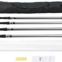 VEVOR Dust Barrier Poles, 12 Ft Poles with 4 Telescoping Poles, Carry Bag, and 32.8x13.12 Ft Plastic Film, for Interior Decoration and Painting Projects