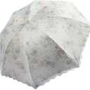 lace parasol umbrella Folding Anti-UV Sunshade Vintage Embroidered Sun Protection (Blue)