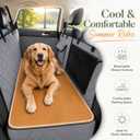 IJVAE Dog Cooling Mat for Car Back Seat, Breathable Summer Pet Travel Pad for Medium and Large Dogs, Reusable Dog Car Seat Mat for Cars, SUVs and Trucks, Natural
