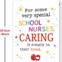 5 x Thank You Gift Card for School Nurses, 8×5.3 inches