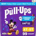 Pull-Ups Boys' Potty Training Pants, Size 4T-5T Training Underwear (38-50 lbs), 99 Count
