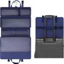 ECOHUB Hanging Travel Closet Portable Luggage Organizer Carry-on Packing Bag,Blue