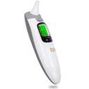 HealthSmart Talking Infrared Ear & Forehead Thermometer, No Probe Covers Needed, Visual Fever Alarm, Audio Readings in English & Spanish, Instant Scan