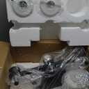 White Glass Bathroom Vanity Light Fixtures 3 Light Mid Century Black Vanity Light Over Mirror Modern Vanity Lights for Bathroom Mirror Hallway E26 Socket (Bulbs Not Included) (3-Lights)