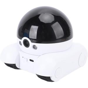 Pomya Robot Camera On Wheels, 2MP 1080P Dual Lens Rotatable, Movable Pet Camera with Phone APP, 2 Way Talk, Motion Detection, 5200mAh Battery, WiFi Indoor Security Camera for Dogs Cats