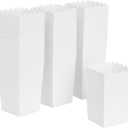 BLUE PANDA Popcorn Boxes for Party - 100 Pack, White, 3.3 x 5.5 x 3.5 In - White Popcorn Boxes for Movie Night