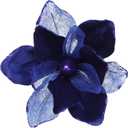 Sea Team 6-Pack Artificial Glitter Poinsettia, Magnolia Flower Sticks, Christmas Flower Ornaments, Floral Stems, Picks, Branches, Xmas Tree Decorations for Holiday, Party, Wedding, 10-inch, Blue