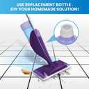 Bisenkud Refillable Bottle for Swiffer Wet Jet Mop - 1250ml /42.3 FL OZ - Leak-Proof HDPE Solution Bottle, EmptyNot for Power mop