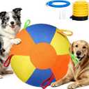 Herding Ball for Dogs, Inflatable Dog Ball for Outside Play, Calming Jumbo Ball for Dogs with Handles, Interactive Herding Toys for Border Collies, Australian Shepherds, Blue Heelers, Horses (18'')