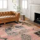 Loloi Jocelyn Collection JOC-06 Rose/Rose 4'-0" x 6'-0" .38" Thick Accent Rug