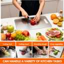 Titanium Cutting Board - New Upgrade 100% Pure Titanium Cutting BoardsDouble-sided pure titanium Kitchen cutting boardHealthy And Non-ToxicDishwasher Safe1PC15"L x 11"W