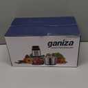 Ganiza Food Processor, 2-Speed Food Chopper Meat Grinder with 8 Cup Stainless Steel & 8 Cup Glass Bowls, Upgraded Button & Smart Overheat Protection Light - Includes Clean Brush, 2 Sets of Blades (Silver)