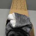 Bedsure GentleSoft Sherpa Fleece Blankets Queen Size for Bed - Thick and Warm Throw for Women and Men, Soft Fuzzy Plush Queen Blanket for Winter, Grey, 90x90 Inches