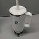 Hydro Flask Travel Tumbler with Handle, Lid and Straw - Insulated Stainless Steel in 40 Oz White