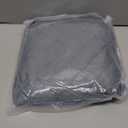 NeColorLife Waterproof Square Ottoman Cover, Thick Stretch Velvet Slipcover for Footstool, Non-Slip Soft Furniture Protector for Pets and Dogs,Dark Gray,Small (S Length&Width:28"-32",Height:14"-20")